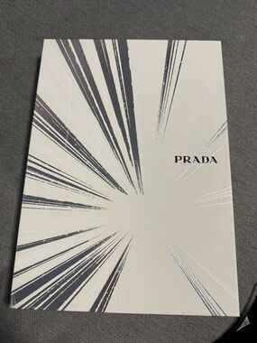Prada Cream and Gray Radiant Graphic Box